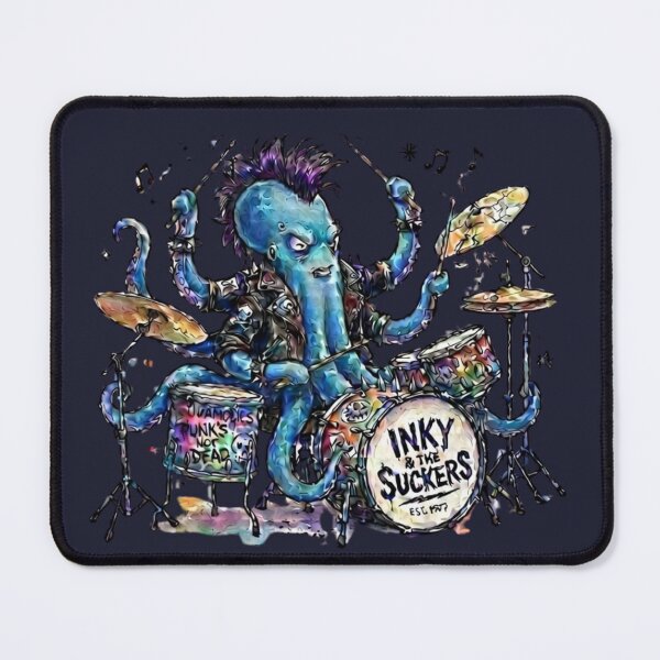 Item preview, Punk Rock Octopus playing Drums designed and sold by TB-73.