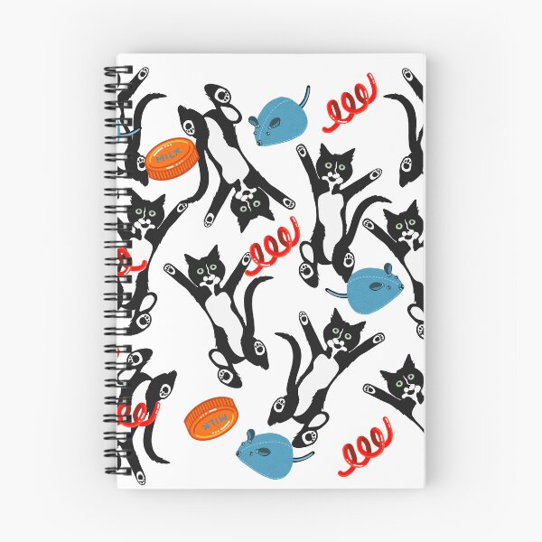 Item preview, Tuxedo cats playing repeat pattern designed and sold by MsBrillMakes.