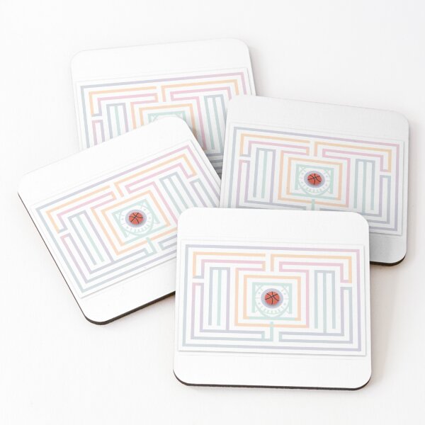 Item preview, Minimalist Pastel Basketball Court Maze Aesthetic Art designed and sold by Nova Blend.