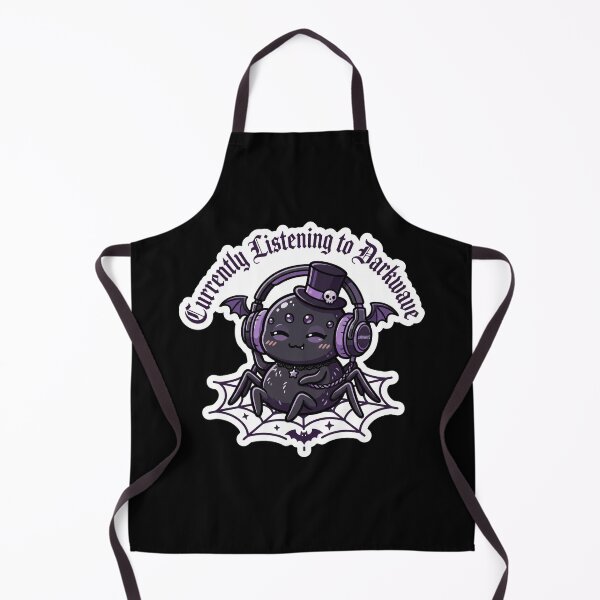 Item preview, Currently Listening to Darkwave - Kawaii Goth Spider Sticker designed and sold by EnigmaticGoth.