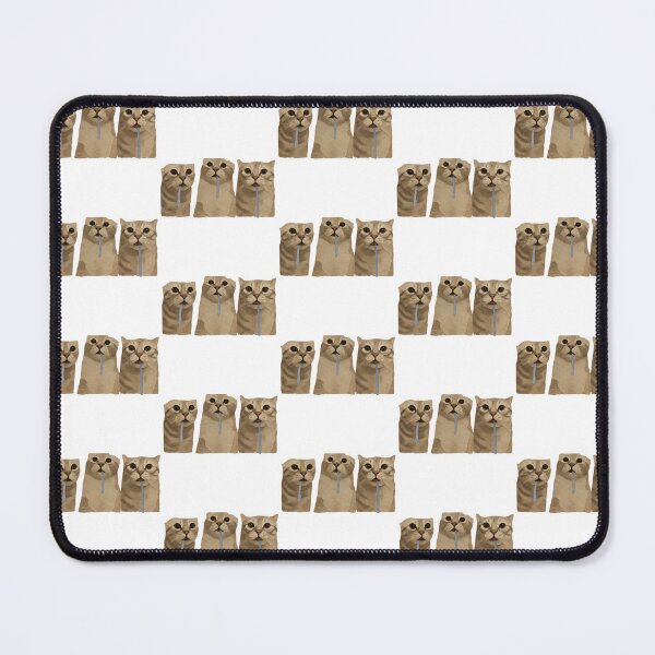 Item preview, Triple Drooling Goofy Cats Meme (White) designed and sold by CamilasPrints.