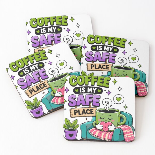 Item preview, Coffee Is My Safe Place Funny Coffee Quote designed and sold by Gift Phrase Studio.