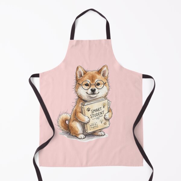 Item preview, Cute Watercolor Dog with Glasses and Smart Student Binder designed and sold by BreezifyDesignStudio.