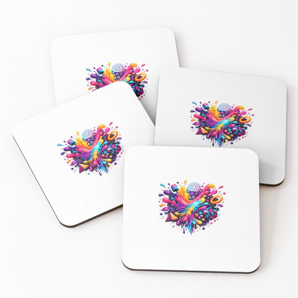 Item preview, Abstract Neon Splash – Colorful Geometric Energy designed and sold by ModernMoodCo.