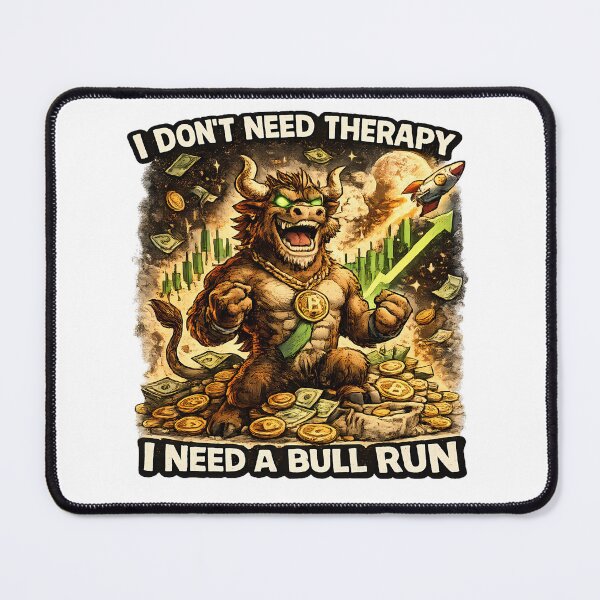 Item preview, Don't Need Therapy I Need A Bull Run Funny Crypto Bull Meme designed and sold by DryHumorPrints.