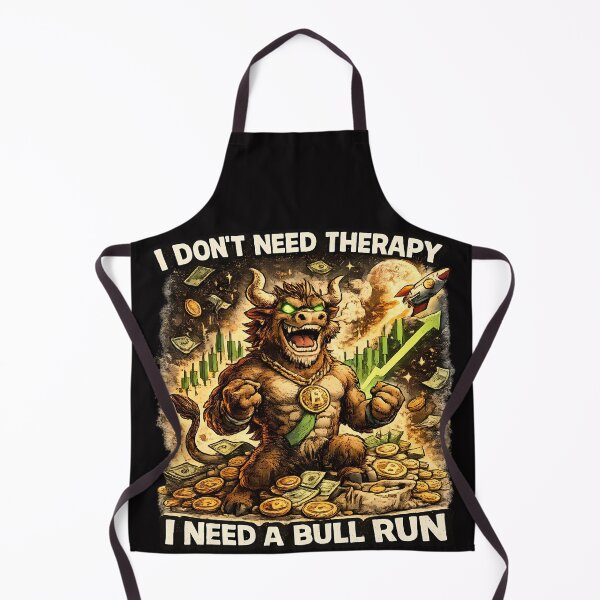 Item preview, Don't Need Therapy I Need A Bull Run Funny Crypto Bull Meme designed and sold by DryHumorPrints.