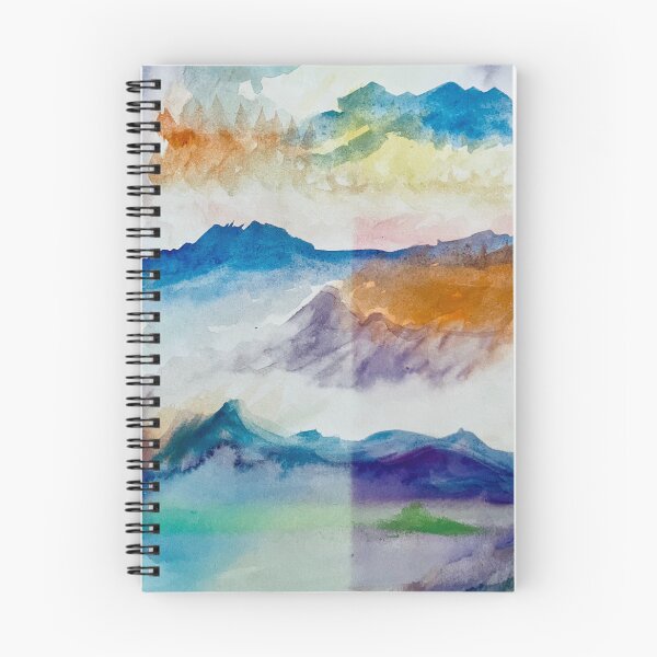 Item preview, Rainbow Misty Mountains - Watercolor Nature Art designed and sold by JamesDArting.