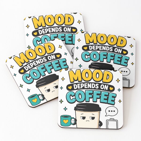 Item preview, My Morning Mood Depends On Coffee Funny Quote designed and sold by Gift Phrase Studio.