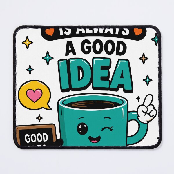 Item preview, Coffee Is Always A Good Idea Funny Quote designed and sold by Gift Phrase Studio.