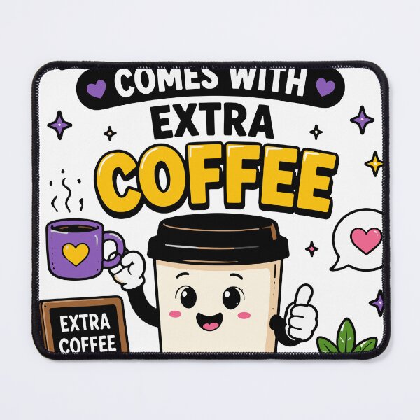 Item preview, My Happiness Comes With Extra Coffee Funny Quote designed and sold by Gift Phrase Studio.