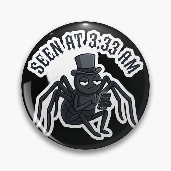 Item preview, Seen at 333 AM - Nocturnal Goth Humor Spider Sticker designed and sold by EnigmaticGoth.