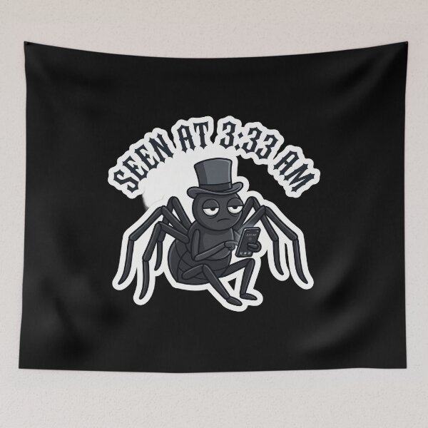 Item preview, Seen at 333 AM - Nocturnal Goth Humor Spider Sticker designed and sold by EnigmaticGoth.