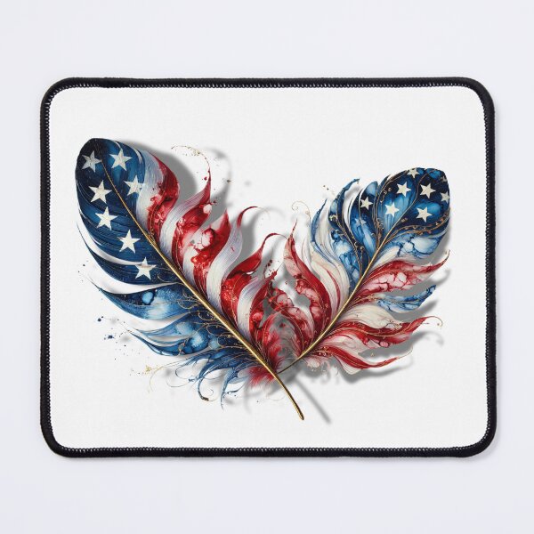 Item preview, Patriotic Feather Wings – Red, White & Blue American Flag Art designed and sold by asudesign.