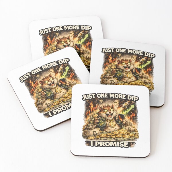 Item preview, Just One More Dip I Promise Funny Crypto Hamster Meme designed and sold by DryHumorPrints.