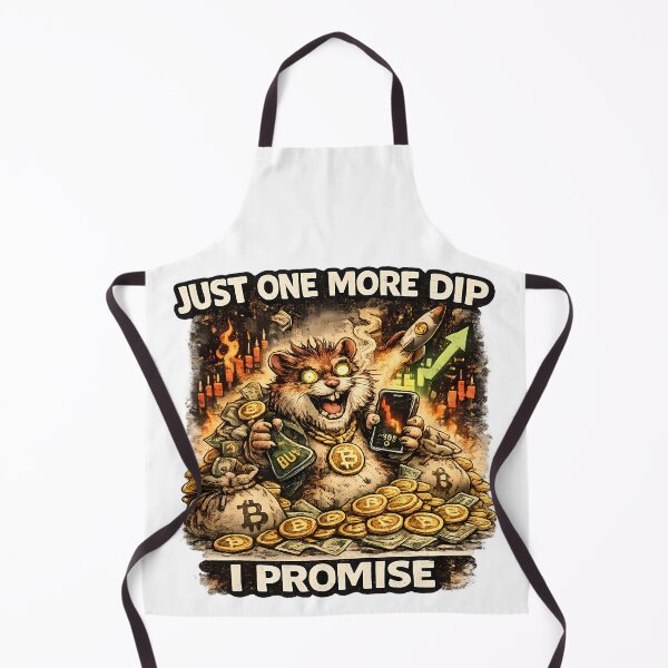 Item preview, Just One More Dip I Promise Funny Crypto Hamster Meme designed and sold by DryHumorPrints.