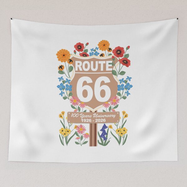 Item preview,  Route 66 100th Anniversary Vintage Floral Centennial 1926 - 2026 designed and sold by FernaRoje.