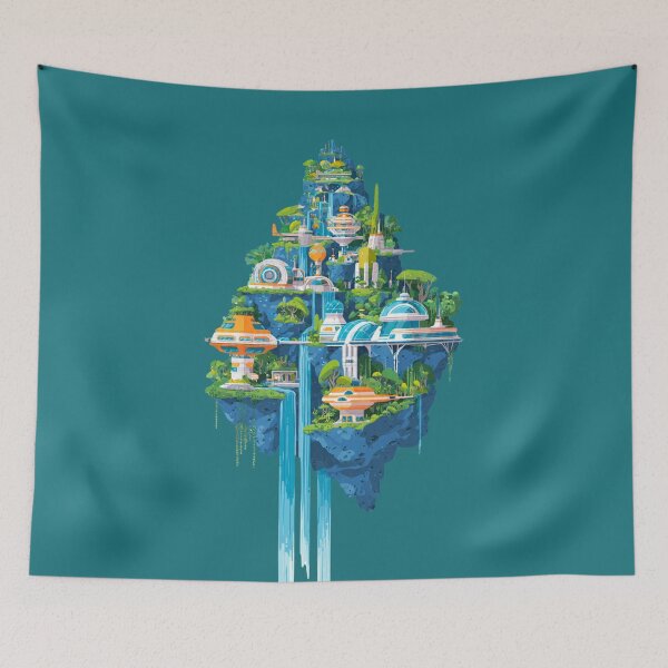 Item preview, Futuristic Water Town designed and sold by Interstellarwear.