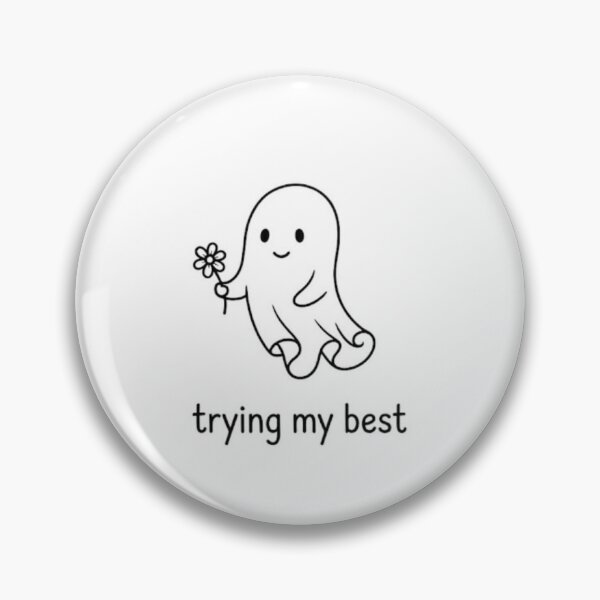 Item preview, Trying My Best Minimalist Ghost designed and sold by krish-prints.