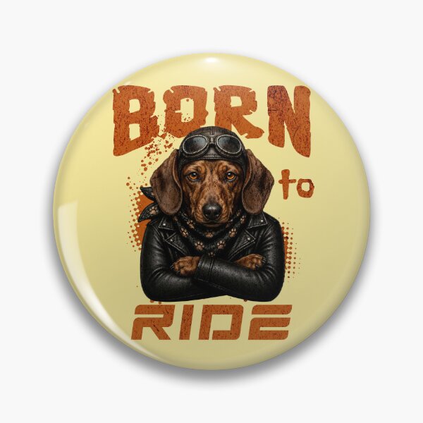 Item preview, Dachshund Biker Design – Born To Ride Funny Motorcycle Dachshund Gift designed and sold by PixelsPaws.