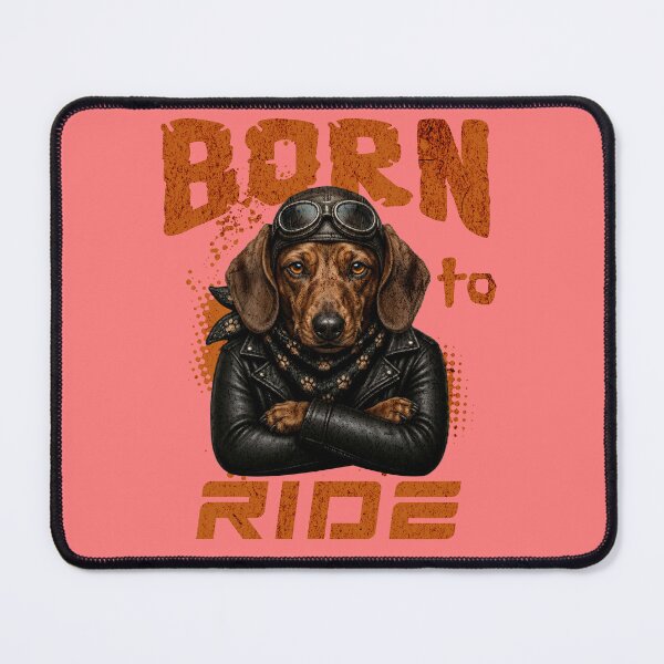 Item preview, Dachshund Biker Design – Born To Ride Funny Motorcycle Dachshund Gift designed and sold by PixelsPaws.