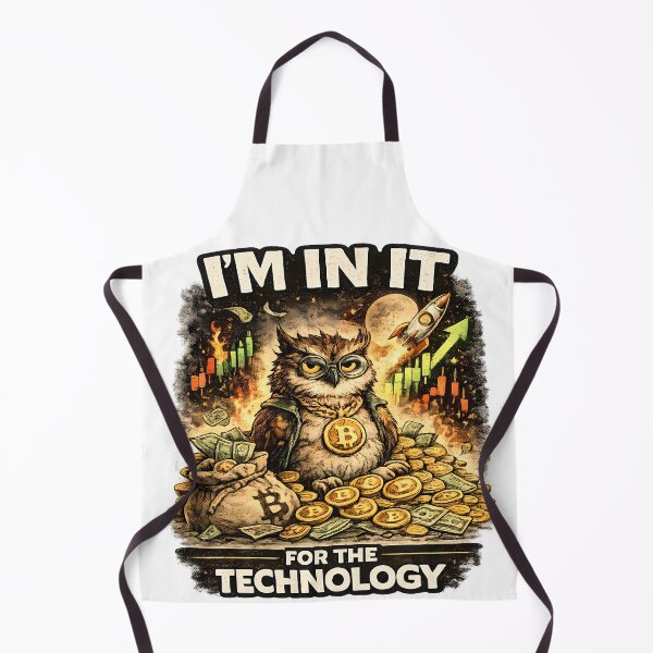 Item preview, I'm In It For The Technology Funny Crypto Owl Meme designed and sold by DryHumorPrints.