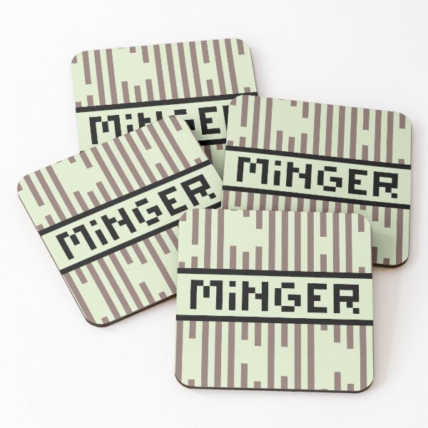 Item preview, MINGER — Pixel Art Word | Retro 8-Bit Two-Tone Typography designed and sold by Mouremandier.