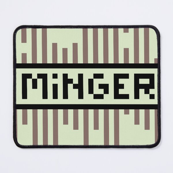 Item preview, MINGER — Pixel Art Word | Retro 8-Bit Two-Tone Typography designed and sold by Mouremandier.