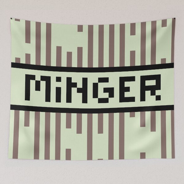 Item preview, MINGER — Pixel Art Word | Retro 8-Bit Two-Tone Typography designed and sold by Mouremandier.