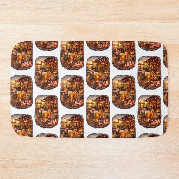 Item preview, USA Soccer Beer Garden at Sunset – Patriotic American Bar Scene with Cold Beer and Game Day Atmosphere designed and sold by Hookesmode.