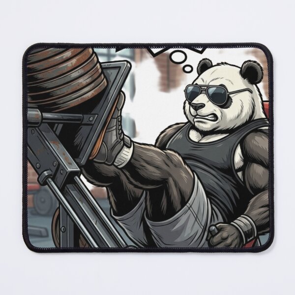 Item preview, Funny Gym Panda Leg Day Workout designed and sold by JeevanStickers.