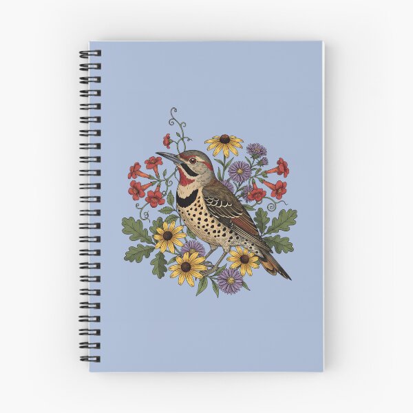 Item preview, Botanical Northern Flicker Floral Nature designed and sold by BirdsnStuff.