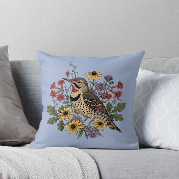 Item preview, Botanical Northern Flicker Floral Nature designed and sold by BirdsnStuff.
