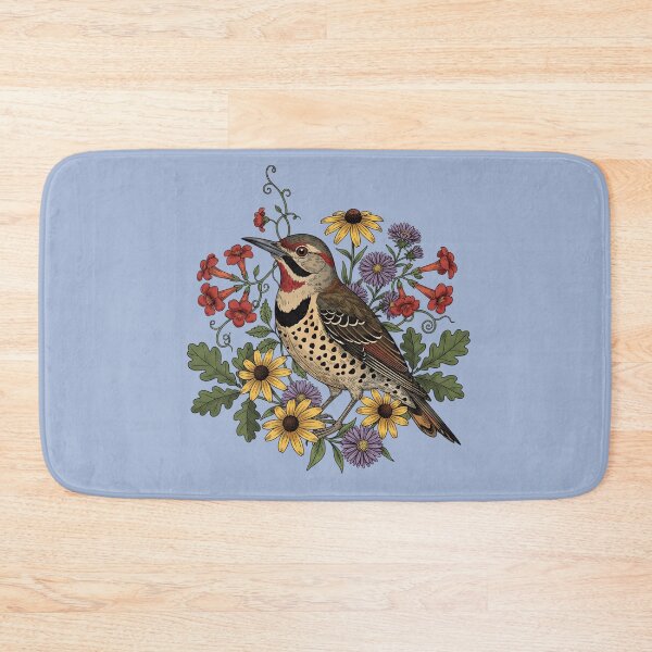 Item preview, Botanical Northern Flicker Floral Nature designed and sold by BirdsnStuff.