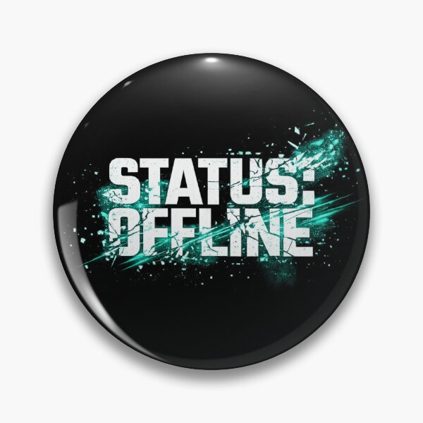 Item preview, STATUS: OFFLINE | Cyberpunk Glitch Typography designed and sold by krish-prints.