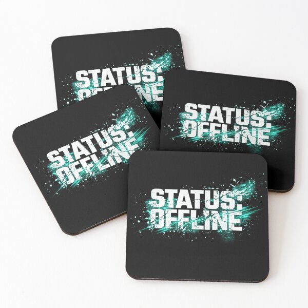 Item preview, STATUS: OFFLINE | Cyberpunk Glitch Typography designed and sold by krish-prints.