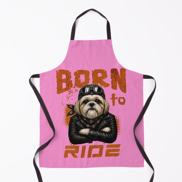 Item preview, Shih Tzu Biker Design – Born To Ride Funny Motorcycle Shih Tzu Gift designed and sold by PixelsPaws.