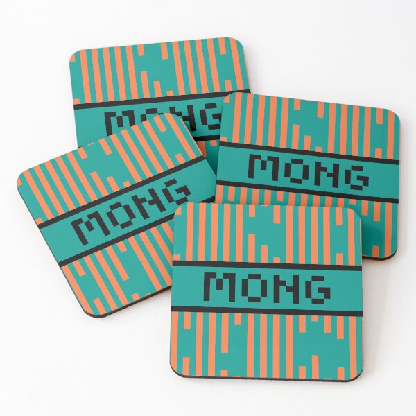 Item preview, MONG — Pixel Art Word | Retro 8-Bit Two-Tone Typography designed and sold by Mouremandier.