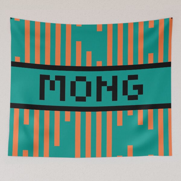 Item preview, MONG — Pixel Art Word | Retro 8-Bit Two-Tone Typography designed and sold by Mouremandier.