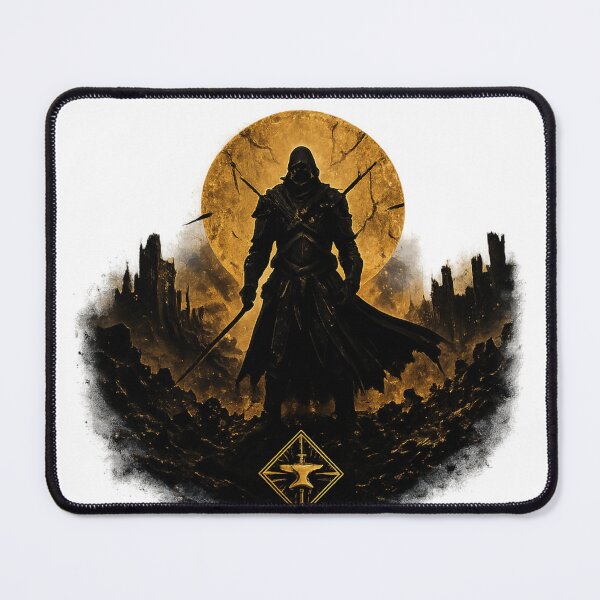 Item preview, Assenforge: Shadow of the Eternal Forge | Dark Fantasy Warrior Art designed and sold by Lifehackerplus1.