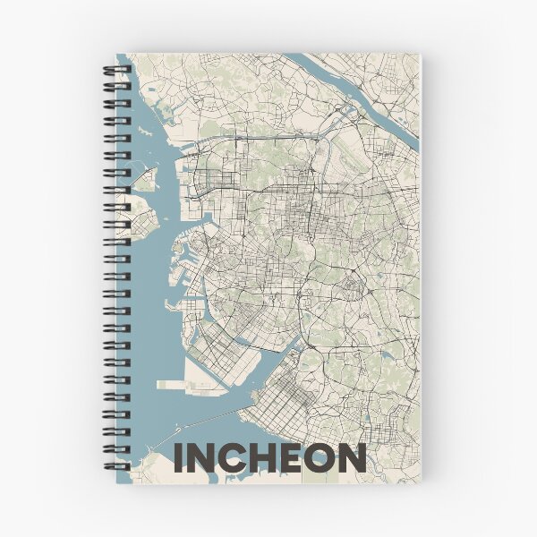 Item preview, Incheon Map designed and sold by MapsNerd.