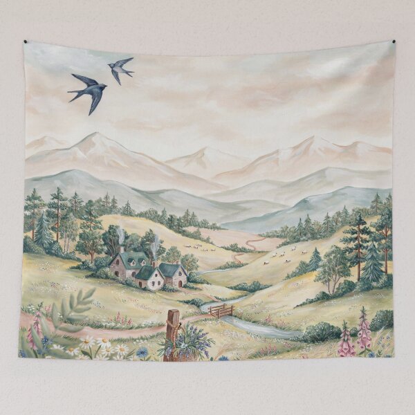 Item preview, A small village among wildflowers. designed and sold by elegantpaterns.