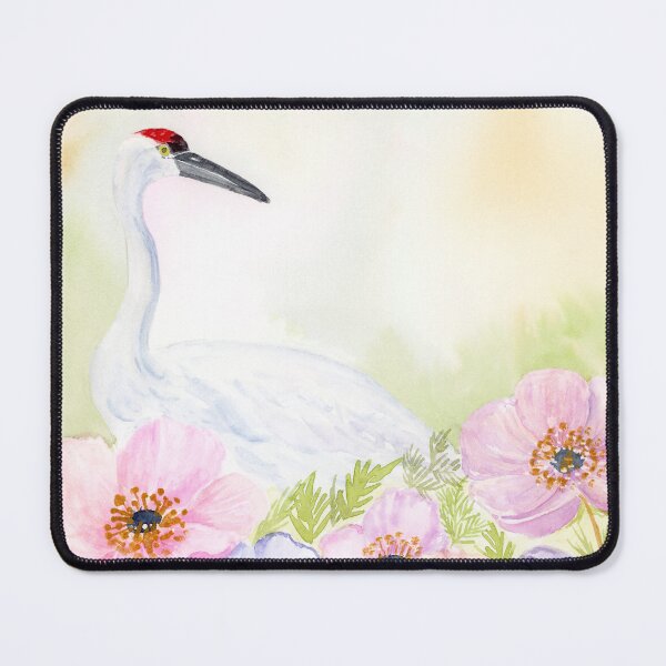 Item preview, Whooping Crane with Anemones designed and sold by daphsam.