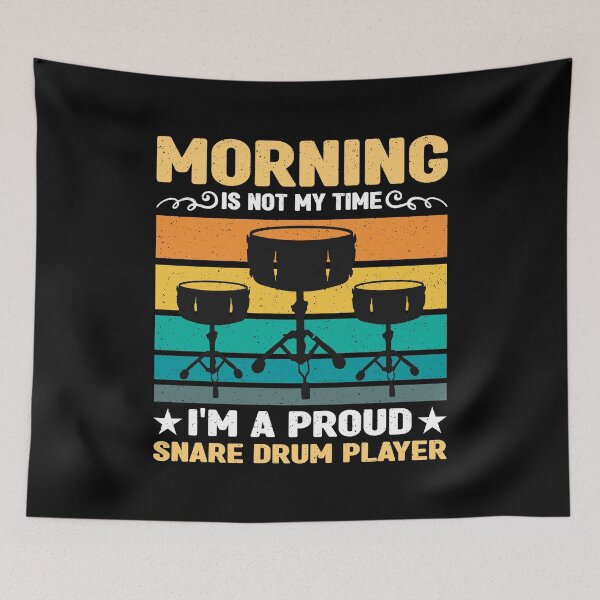 Item preview, Snare Drum Player Morning Is Not My Time Drumming designed and sold by tshirtconcepts.