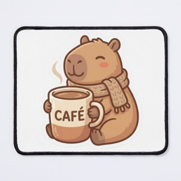 Item preview, Cute Capybara Coffee Lover - Kawaii Animal Illustration for Coffee Addicts and Cozy Lifestyle Fans designed and sold by CozyDesignsCo.