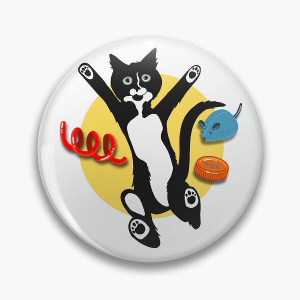 Item preview, Tuxedo cat with toys designed and sold by MsBrillMakes.