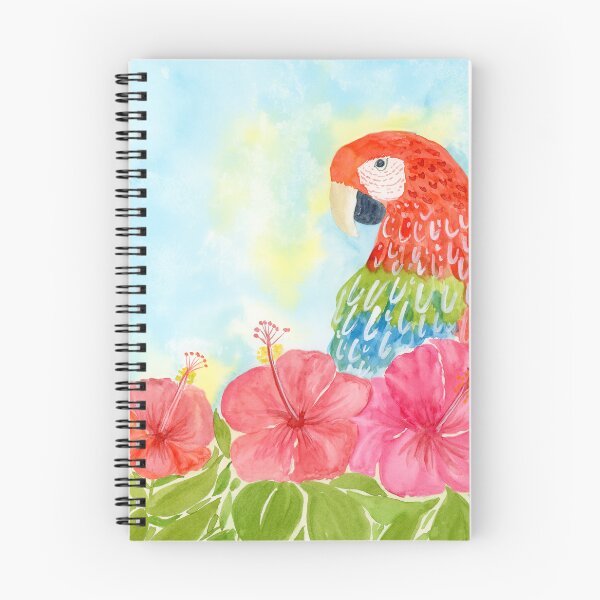 Item preview, Scarlet Macaws and Hibiscus Watercolor designed and sold by daphsam.
