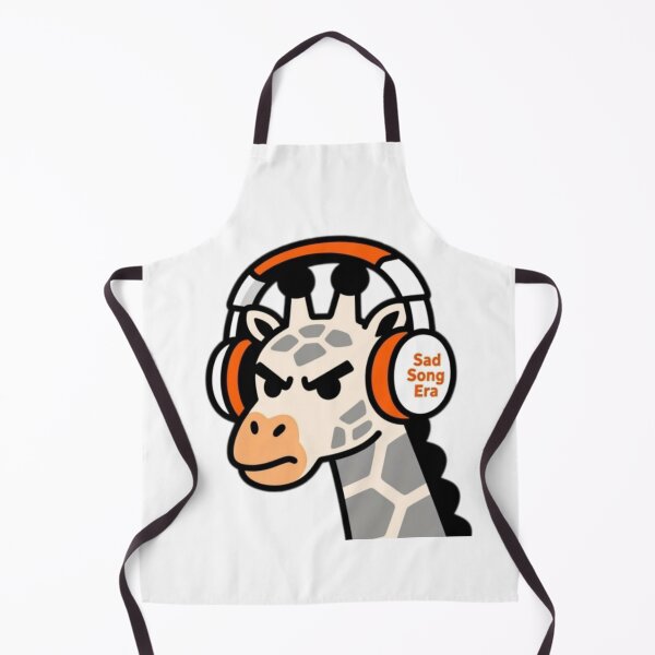 Item preview, Sad Song Era | Funny Grumpy Giraffe Headphones Sticker for Music Lovers designed and sold by Inkabbmate.