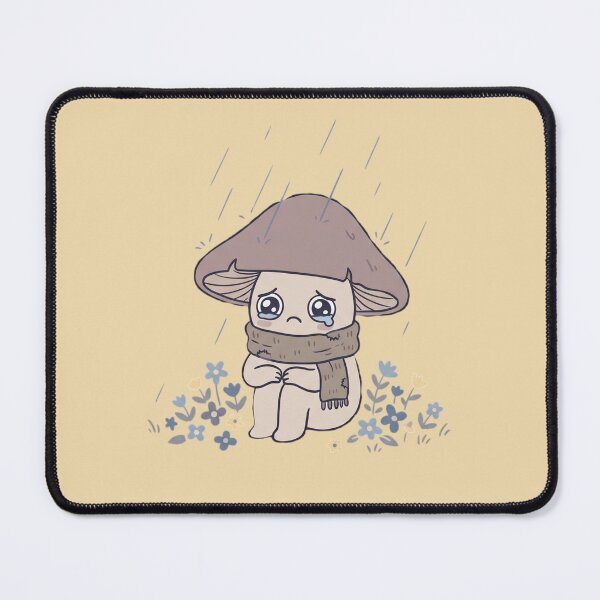 Item preview, Sad Mushroom in the Rain — Indie Aesthetic Art designed and sold by Vibz4All.