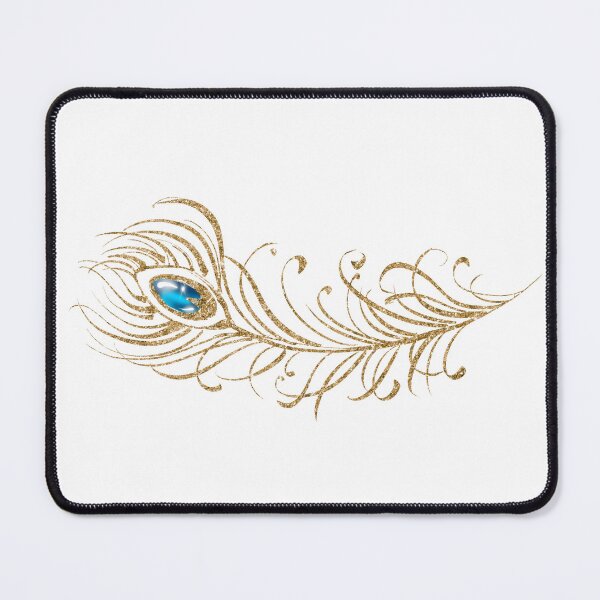 Item preview, PGold Glitter Peacock Feather designed and sold by KaramfilaS.