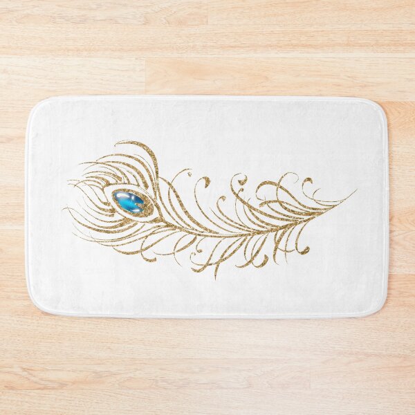 Item preview, PGold Glitter Peacock Feather designed and sold by KaramfilaS.